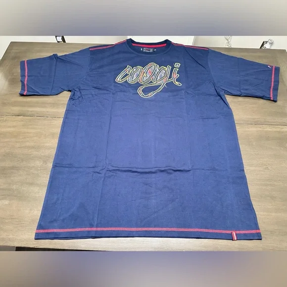 VINTAGE COOGI KNITWEAR TSHIRT STYLE ON SPELLOUT NWT- Dead-stock-3XL-Original Bag - Picture 2 of 15